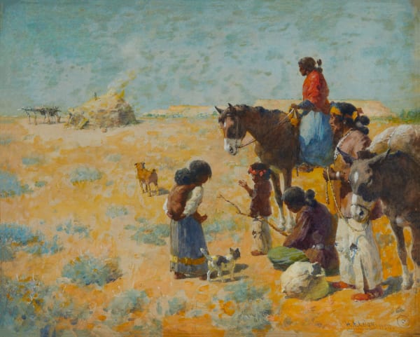 W(illiam) R. Leigh - Burning Hut, d. 1950