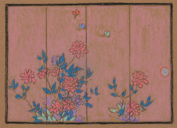 William Penhallow Henderson, Four Panel Rose Screen, c. 1915