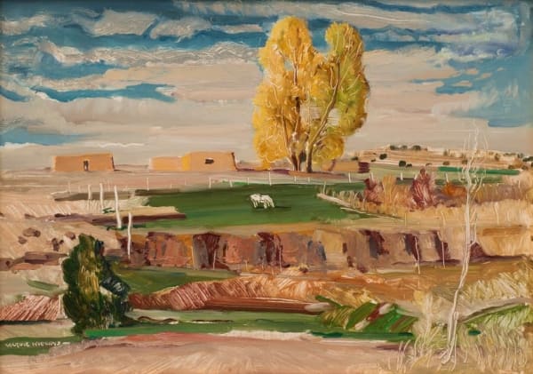 Victor Higgins Landscape, Taos 12 ¼ x 17 ¼ inches