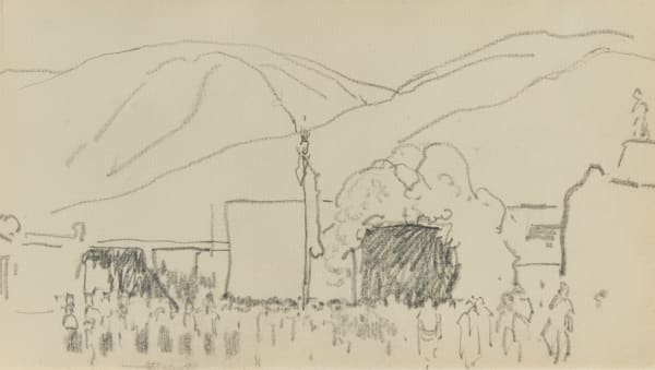 William Penhallow Henderson, Dance in Pueblo Plaza