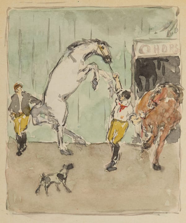 William Penhallow Henderson, Rearing Horse at Stable, d. 1905