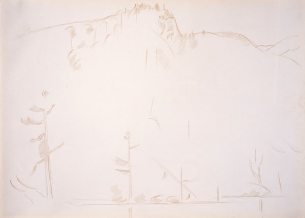 Marsden Hartley, Hills by a Lake #3, d. 1930