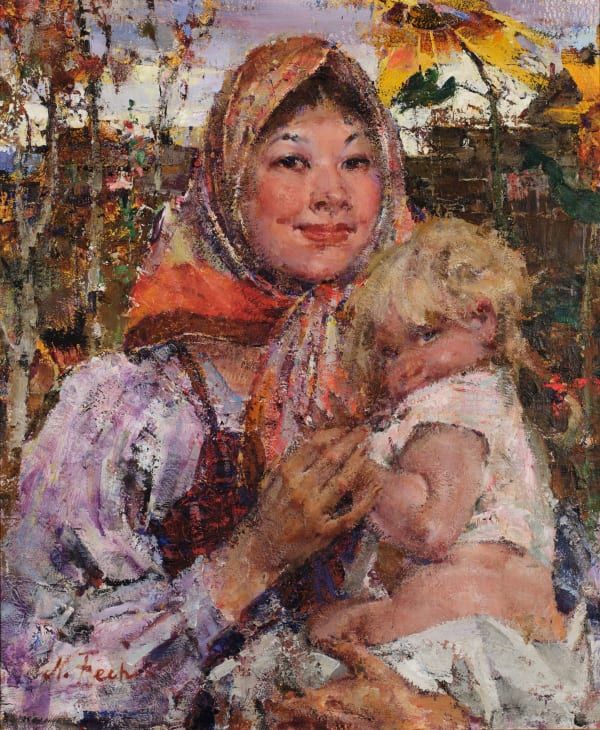 Nicolai Fechin, Peasant Woman and Child