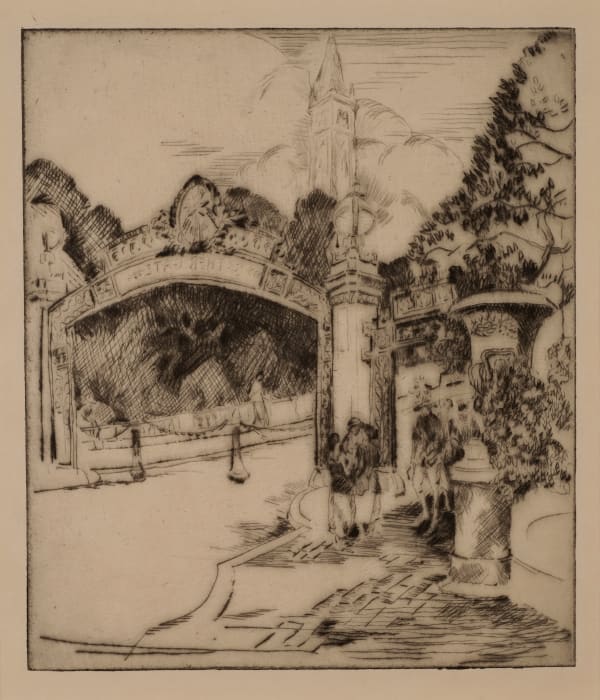 William Penhallow Henderson, University of California at Berkeley, Entrance Gate, d. 1918