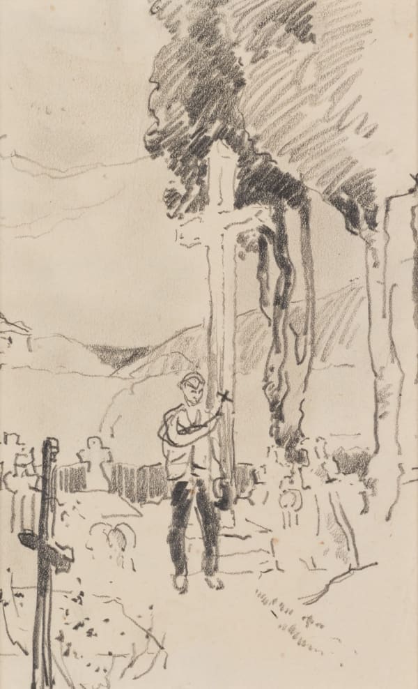 William Penhallow Henderson, Pyrenees - France, Graveyard, San Jean de Luz, France, c. 1910