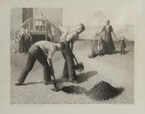 Grant Wood, Tree Planting Group, d. 1937