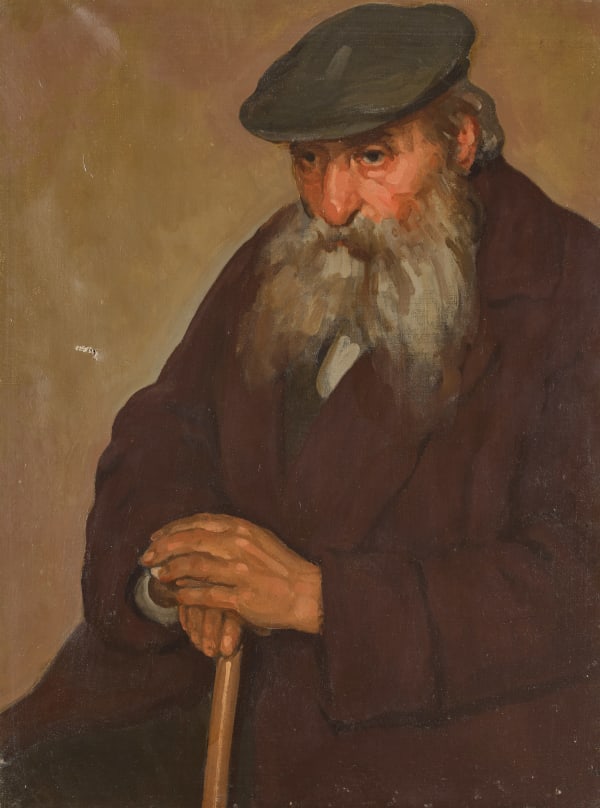 William Penhallow Henderson, Portrait of Man Wearing Cap