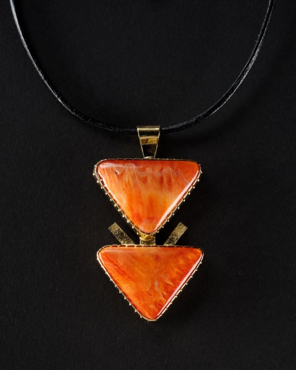 Yazzie Johnson and Gail Bird Pendant, d. 2025 1 ¼ h x 2 ¼ w inches
