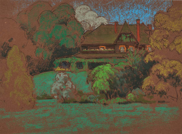 William Penhallow Henderson, Rear Gardens (McCormick House, Chicago, Illinois)