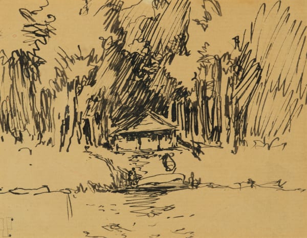 William Penhallow Henderson, Summer Camp in Maine Woods, c. 1908