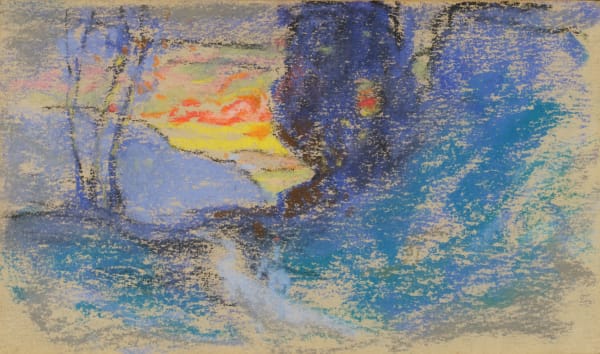 William Penhallow Henderson, Lake Michigan Winter Sunset, d. 1909