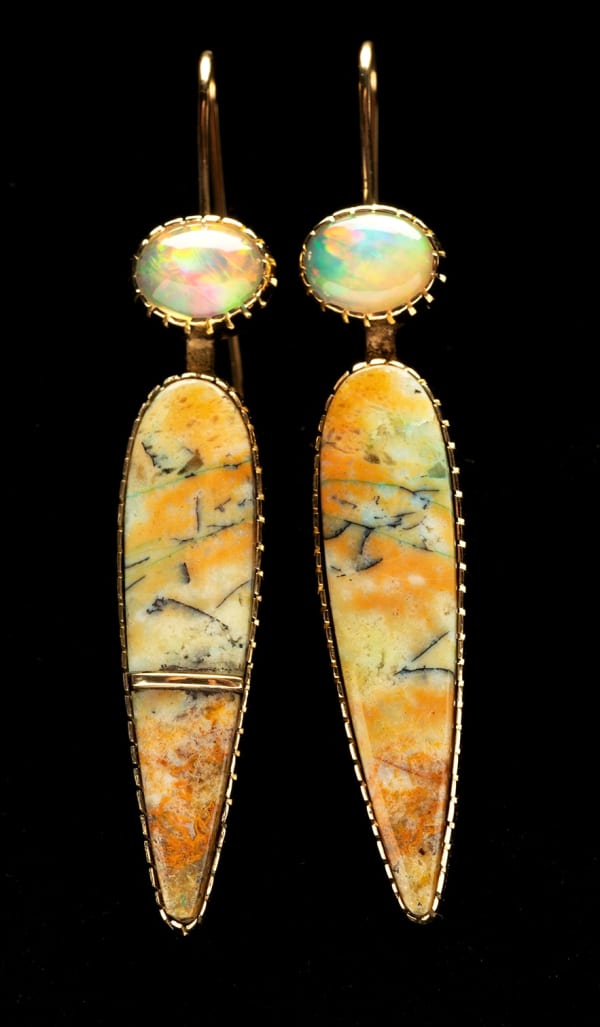Yazzie Johnson and Gail Bird Earrings, d. 2024 2 1/8 x 5/8 inches (each)