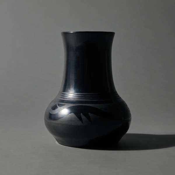 Maria Martinez and Julian Martinez Vase 9 3/8 h x 7 d inches