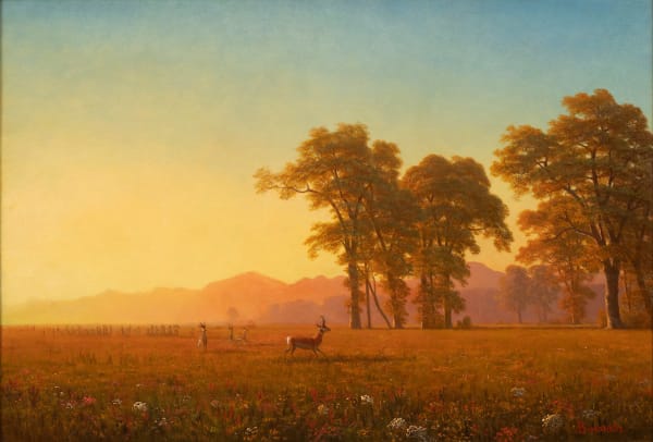 Albert Bierstadt Autumn (Antelope on The Plains of Yosemite, From the East Looking West), c. 1863 31 x 45 inches