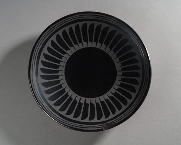 Santa Martinez and Adam Martinez, Black on Black Eagle Feather Plate