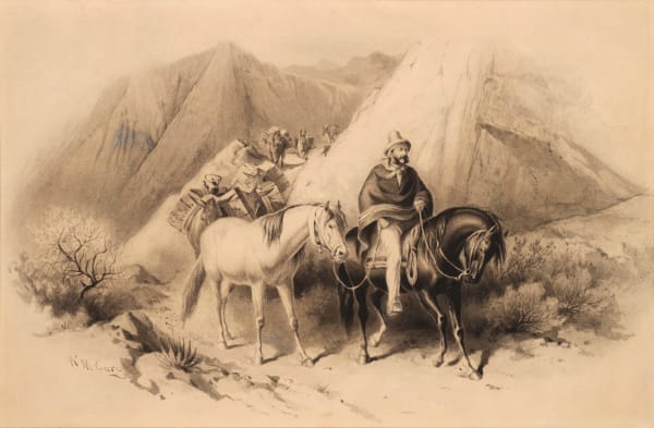 William De la Montague Cary - Sierra Nevada Pack Train Going West, c. 1878