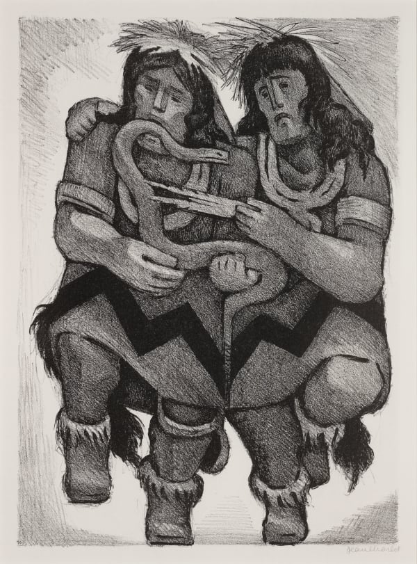 Jean Charlot Indian Snake Dance, 1952 14 1/2 x 10 1/2 inches