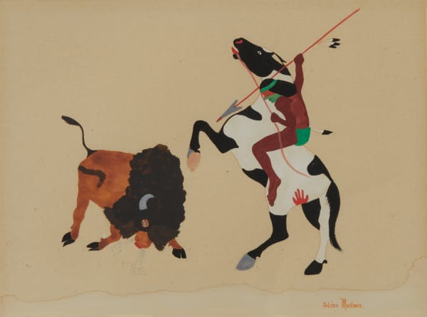 Julian Martinez Buffalo Hunter, c. 1930 9 x 12 1/2 inches