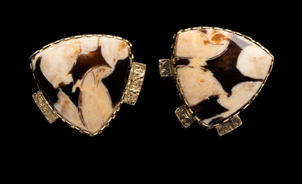 Yazzie Johnson and Gail Bird, Earrings, d. 2024