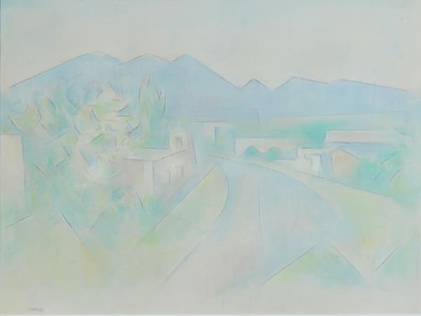 Andrew Dasburg Village Road 17 1/4 x 23 1/4 inches