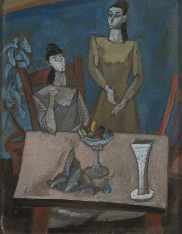 Max Weber Bowl of Fruit, d. 1910 10 3/8 x 8 1/8 inches