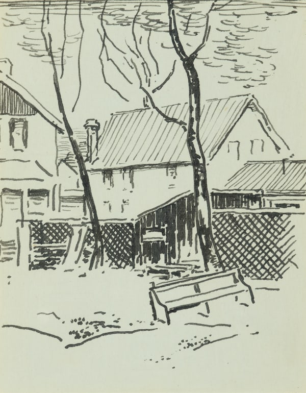 William Penhallow Henderson, Summer Cottage in Winter - Lake Bluff, c. 1909