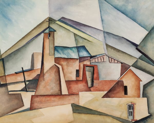 Howard Schleeter Village, d. 1942 13 x 17 inches