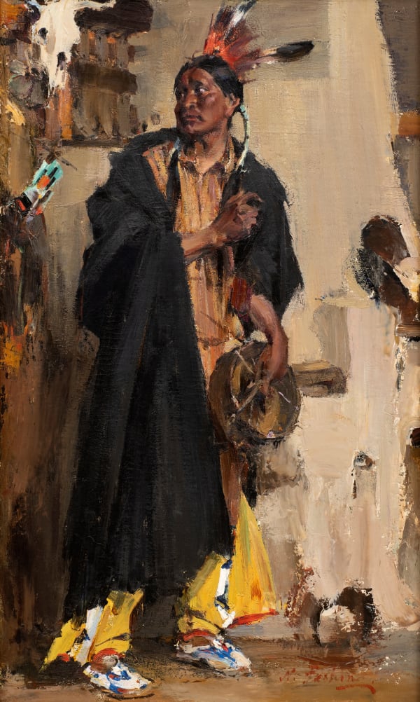 Nicolai Fechin The Drum Player 32 3/4 x 18 1/2 inches