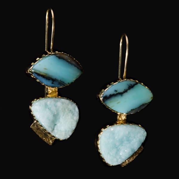 Yazzie Johnson and Gail Bird, Earrings, d. 2025