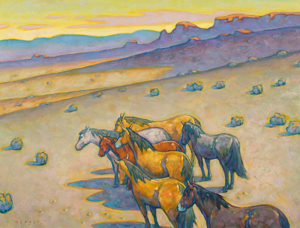 Howard Post Hillside Herd, d. 2022 18 x 24 inches