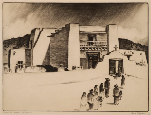 Gene Kloss, Church at Trampas (Church at Trampas, New Mexico), d. 1936