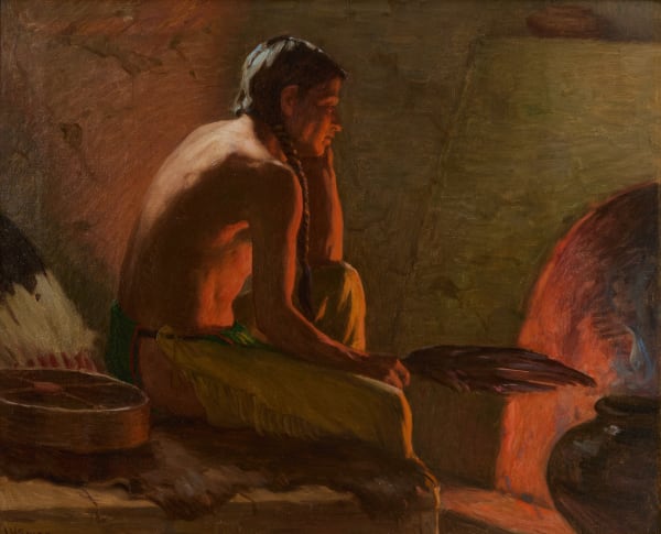 Joseph Henry Sharp, Firelight, c. 1925