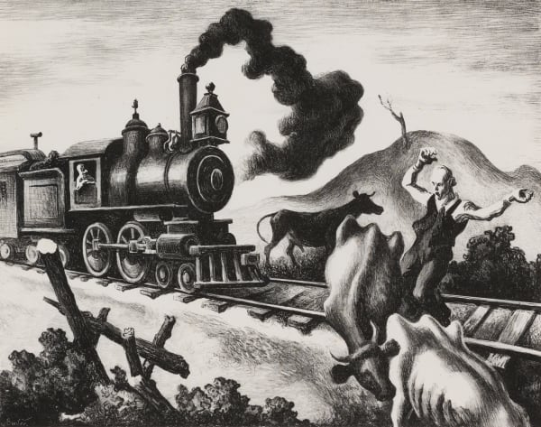 Thomas Hart Benton - Slow Train Through Arkansas, d. 1941