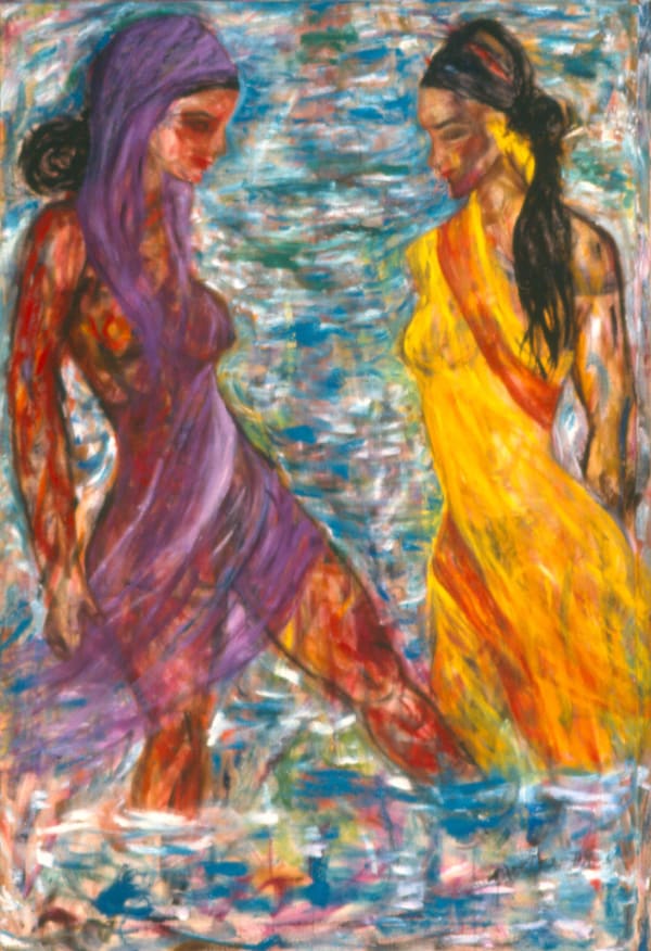 Women bathing in Sadarghat