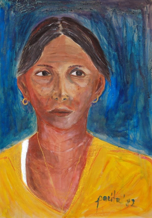 Ivatan woman, 1982 Oil pastel on paper 28 x 20 in