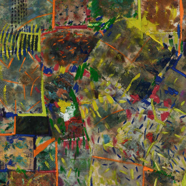 Inside her dress, 2000 Oil, painted cloth stitched on canvas 39 x 39 in 100 x 100 cm