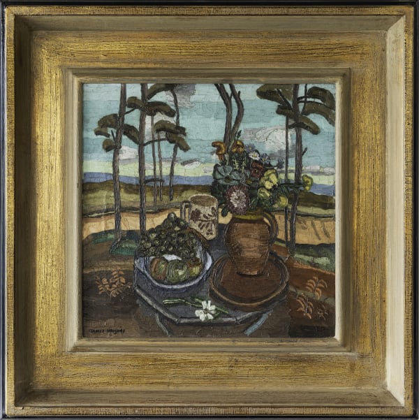 Frances Mary Hodgkins, Untitled [Still Life with Flowers in a Landscape] , c1929