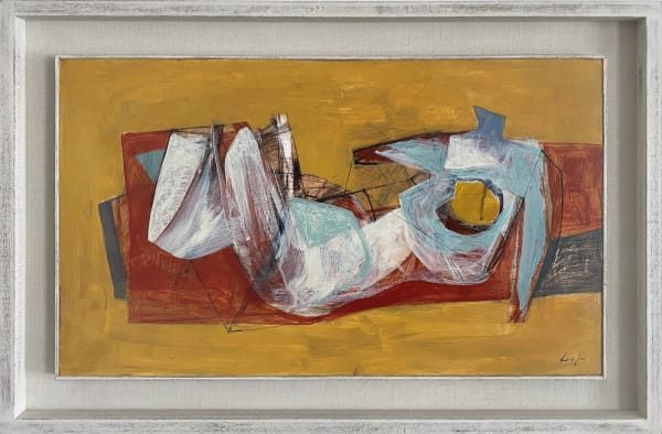 Leigh Davis, Reclining Nude: Red, Blue and Yellow