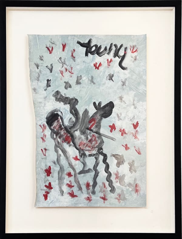 Purvis Young A Peace Warrior, N.D. Mixed media on paper 17 1/2 x 11 in 44.5 x 27.9 cm