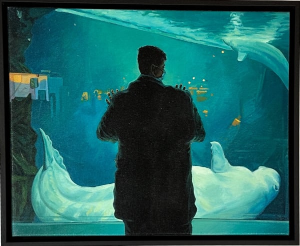 Serlian Barreto Holofonia #2, from the series Holofonias, 2023 Oil on canvas 17 x 21 x 2 in 43.2 x 53.3 x 5.1 cm