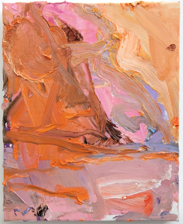 Rachel Valdes Acción sobre superficie 22, 2021 Oil on canvas 15 3/4 x 13 in 40 x 33 cm