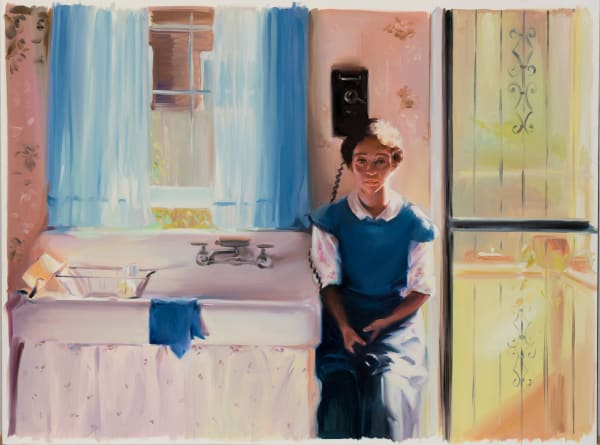 Leticia Sanchez Toledo Study for Between Blues, 2023 Oil on paper 18 x 24 in 45.7 x 61 cm