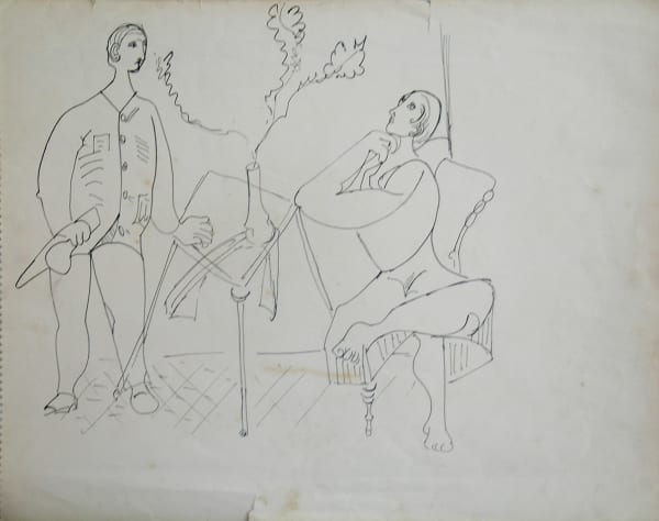 Mariano Rodriguez, Pareja en un interior, 1943