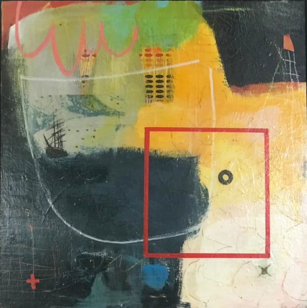 Deborah Eyde Following Directions, 2018 Mixed Media 12 x 12 in 30.48 x 30.48 cm