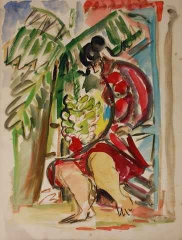 Mariano Rodriguez, Mujer con platanos, ca 1943