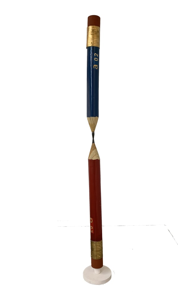 Osley Ponce Vertigo, 2014 Mixed media, wood and metal 65 x 8 x 8 in 165.1 x 20.3 x 20.3 cm