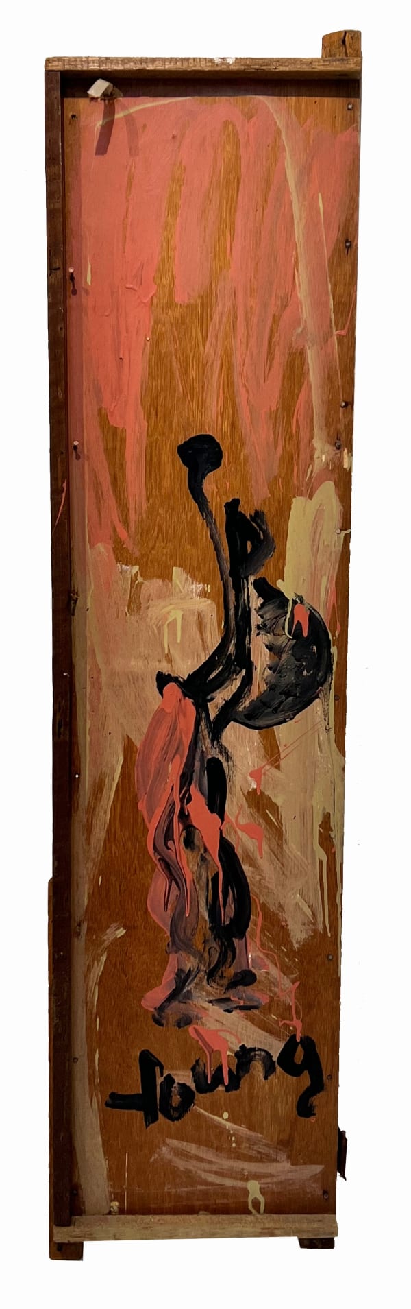 Purvis Young Behold new life, N.D. Mixed media on wood 50 x 12 1/2 x 2 in 127 x 31.8 x 5.1 cm