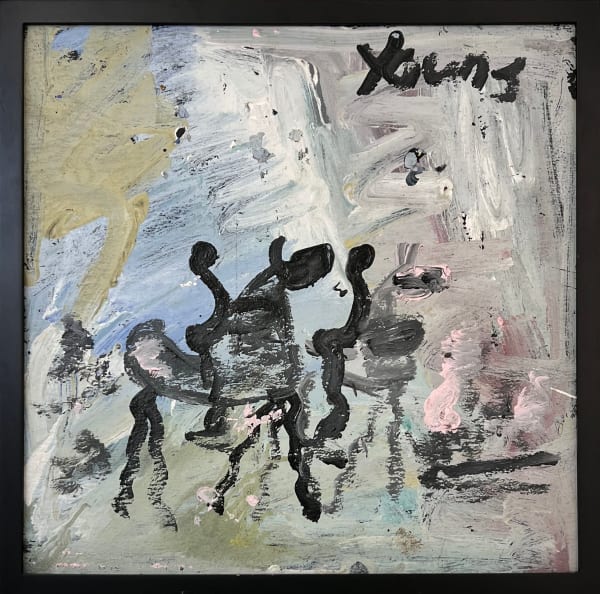 Purvis Young Riders to Freedom, N.D. Mixed media on wood 17 1/2 x 17 1/2 in 44.5 x 44.5 cm