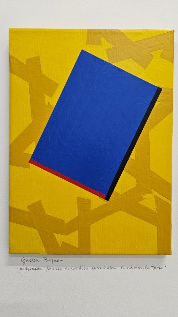 Lorena Gutierrez, “poderosos pianos amarillos incendiaban la música, la tierra” by Gastón Baquero, 2023