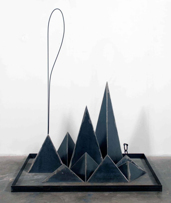 Carolina Sardi Piramides, 2005 Steel Sculpture 87 x 69 x 69 in